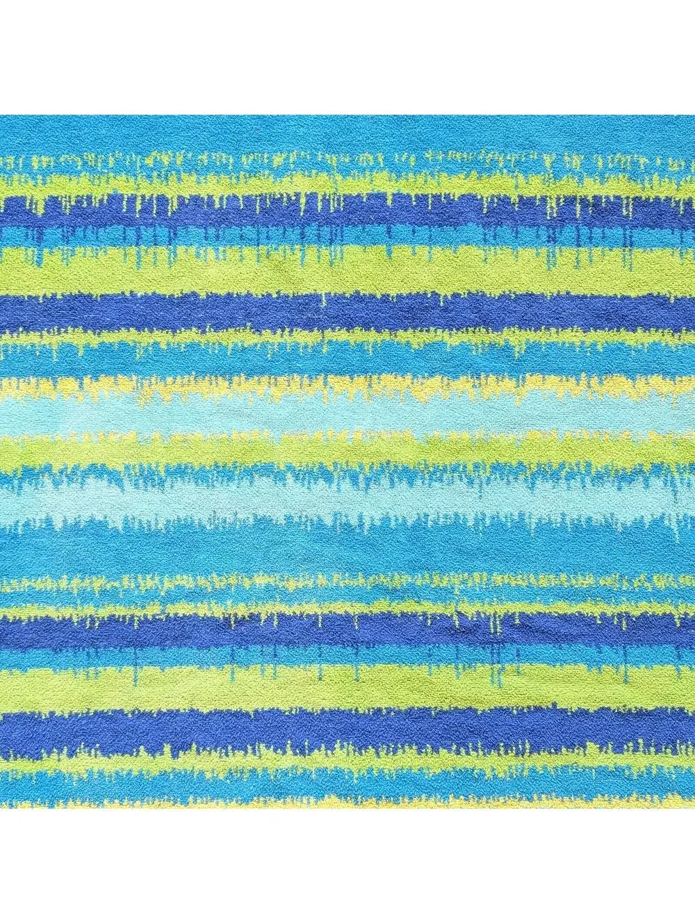 Vintage Beach Towel with Colorful Striped Zig Zag Pattern
